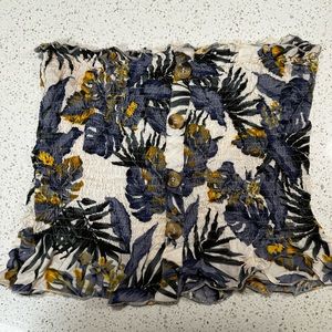 Floral Scrunchy Tube Top